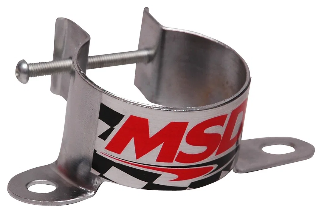 82131 – MSD CO. Ignition Coil Mounting Bracket, For Use With GM Vertical Style Coils Natural Silver With MSD Ignition...